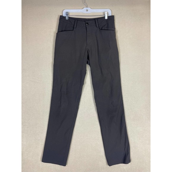 Lululemon Pants Adult 30 Brown Chino Casual Hiking Logo Everyday‎ Mens - Picture 1 of 10